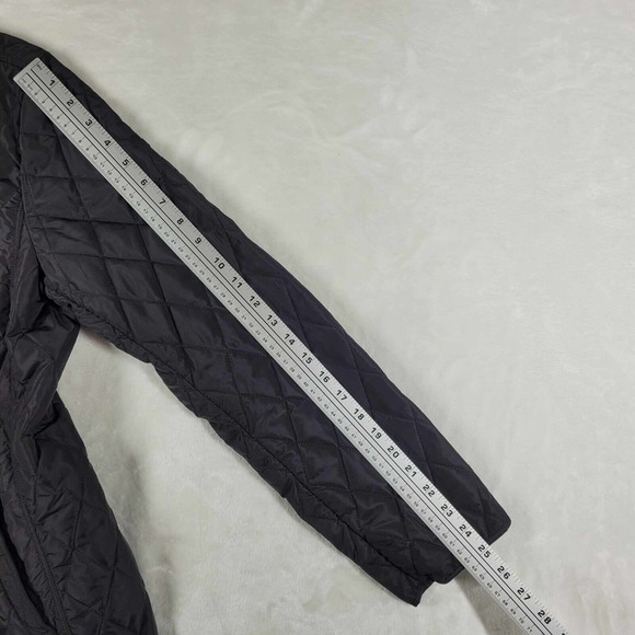 Lilly Pulitzer Quilted Jacket Women's Medium Black‎ Colorful Inside Design - Picture 4 of 10